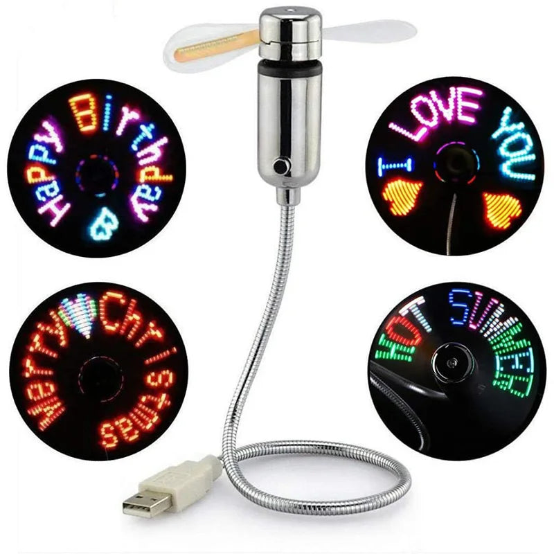 FlexiCool: RGB LED Fan with Programmable Display